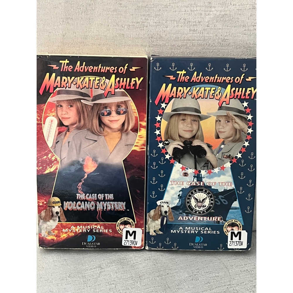 Mary-Kate & Ashley Olsen VHS Lot Volcano Mystery & US Navy Adventure 1997
